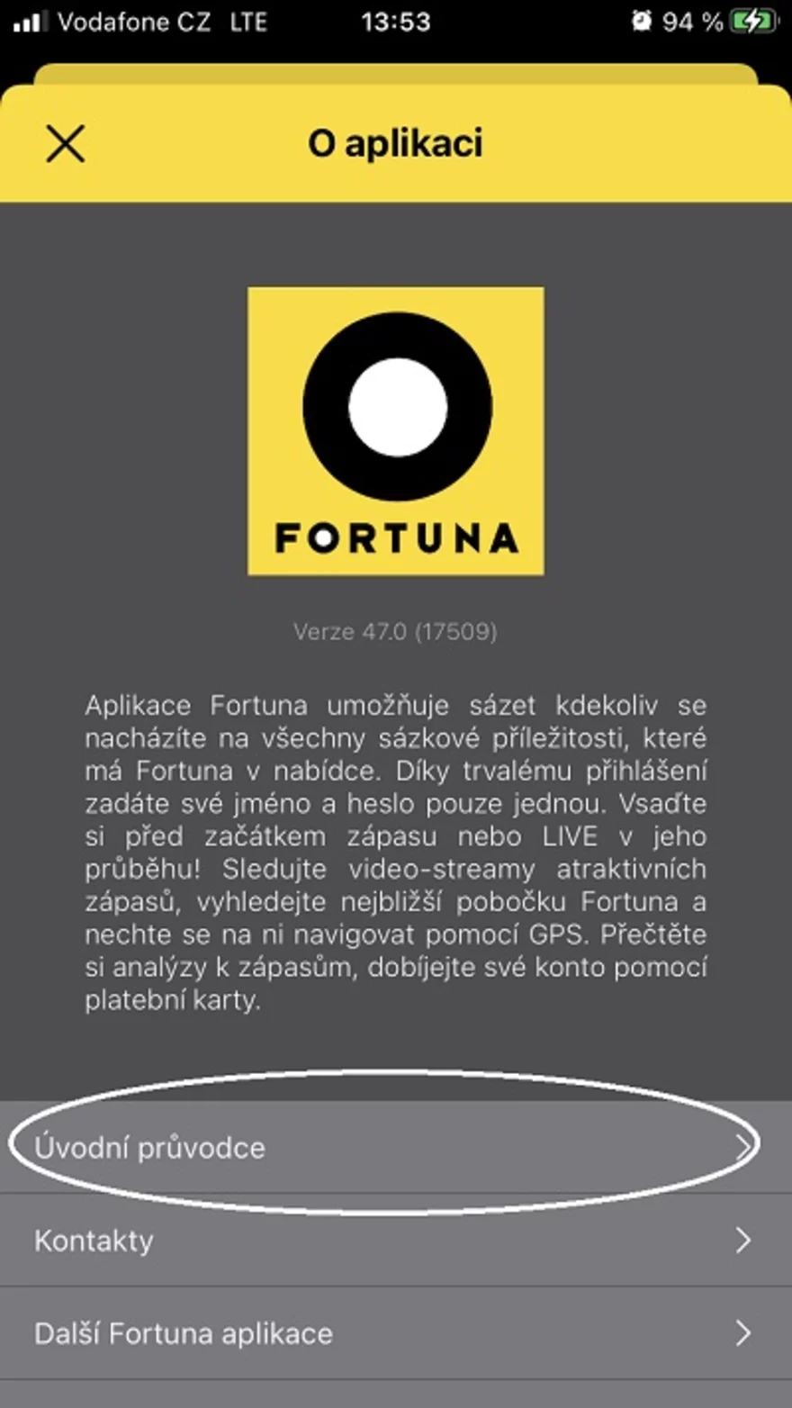 Aplikace Fortuny je plná skvělých funkcionalit 