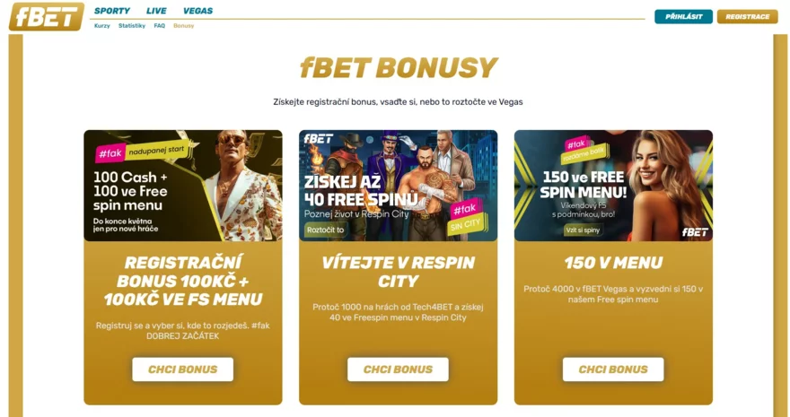 fBET bonusy a promoakce