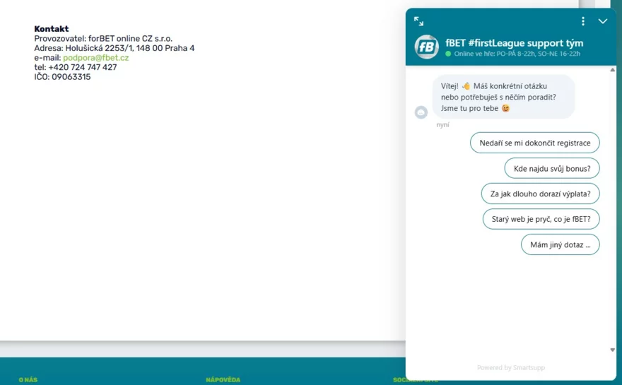 fBET live support