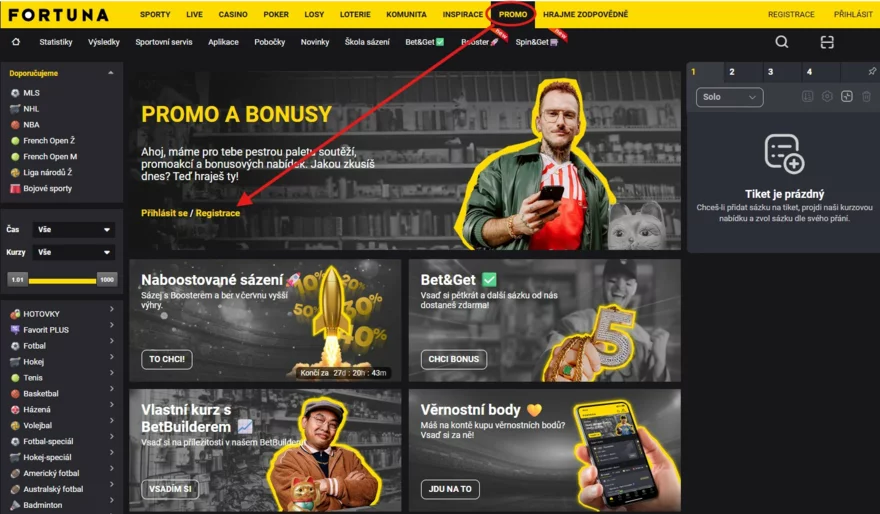 Fortuna promo kódy a bonusy
