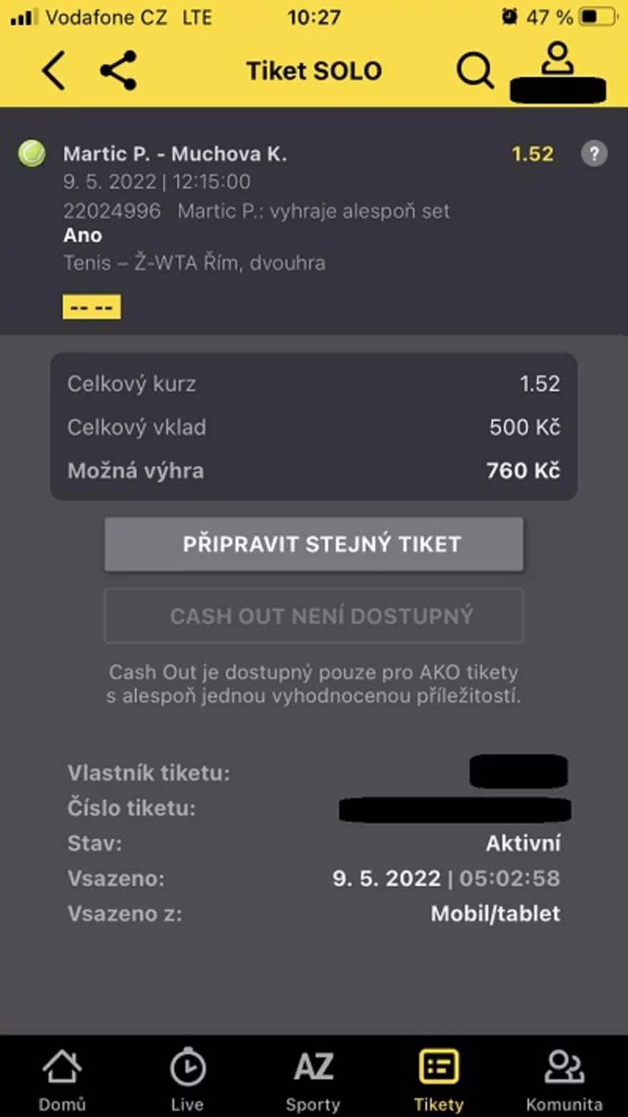 Mobilní aplikace od Fortuny