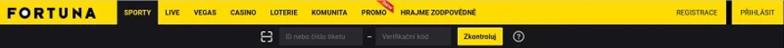 Online kontrola tiketu vsazeného na pobočce