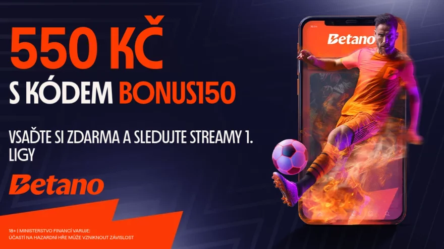 Betano registrační bonus na Chance ligu: Sledujte živé zápasy a sázejte s bonusovým kódem