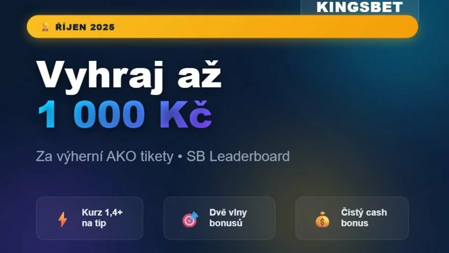 Kingsbet bonus až 1 000 Kč: Jak vyhrát v žebříčku za kombinované tikety | 2025
